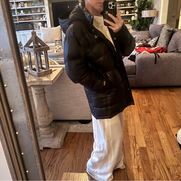 The North Face 600 Down Metropolis Puffer Parka Jacket Womens BLK Hooded medium - Picture 4 of 10